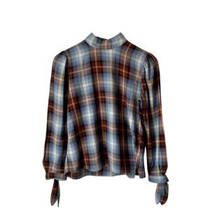 LOFT Plaid Blouse